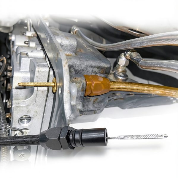 GM Firewall Dipstick Stainless Steel 700R4-4L60E Black-1