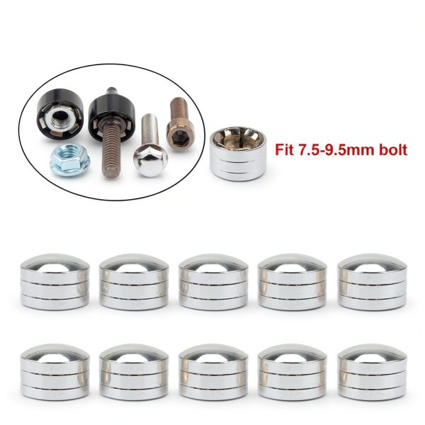 Daklvng Motorcycle Bolt Caps Aluminum Hex Design-2