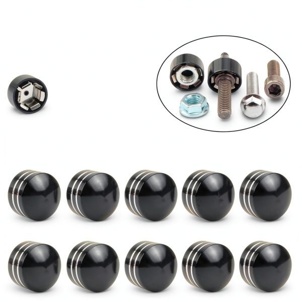 Daklvng Motorcycle Bolt Caps Aluminum Stainless Steel-3
