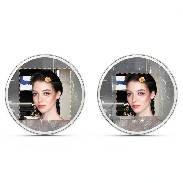 LED Bathroom Mirror 24" KQTULH Vanity Dimmable Front & Back Light-3