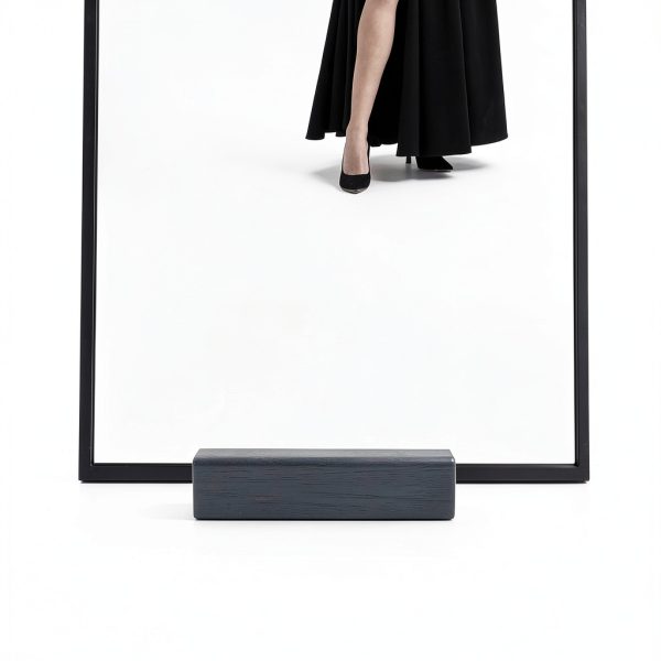 Floor Mirror Stand Hemobllo Wooden Frame with Non‑Skid Base-8