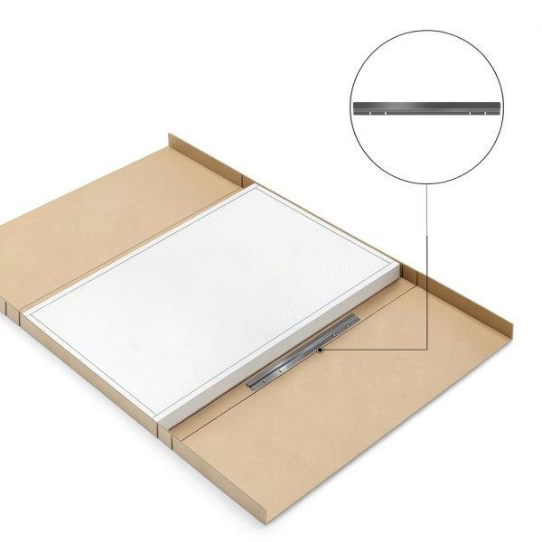 Bathroom Mirror FORBATH Large Black 60x30 Modern Frame for Dual Sinks-6