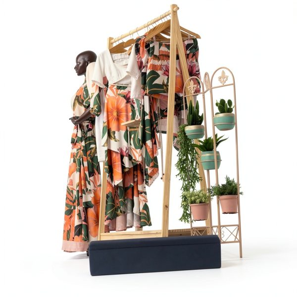 Floor Mirror Stand Hemobllo Wooden Frame with Non‑Skid Base-6