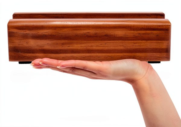 DOITOOL Mirror Stand Holder Duty Floor Stand 9.8" Wood Base Brown-5