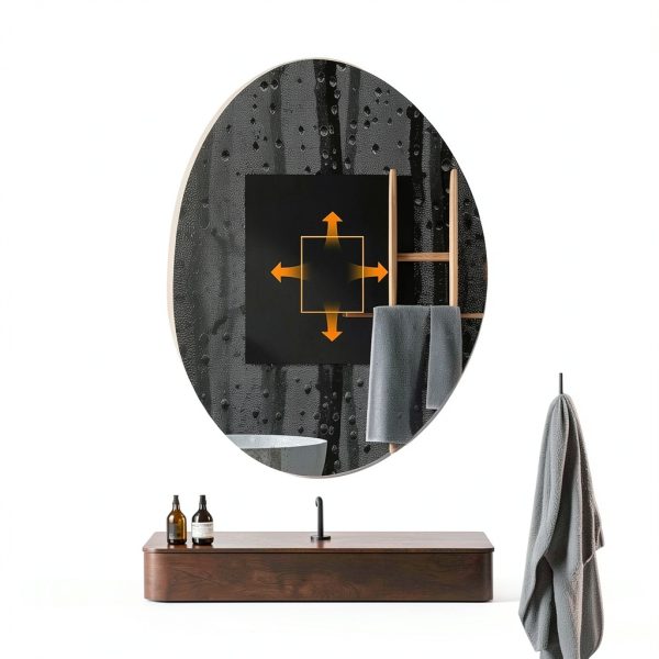LED Bathroom Mirror Yoding 25x33 Irregular Dimmable 3-Color Mirror-6