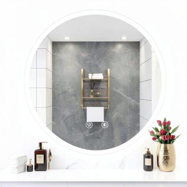 LED Bathroom Mirror 24" KQTULH Vanity Dimmable Front & Back Light-0