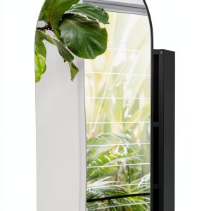 Arched Medicine Cabinet sower & seed Black Mirror Mounted-0