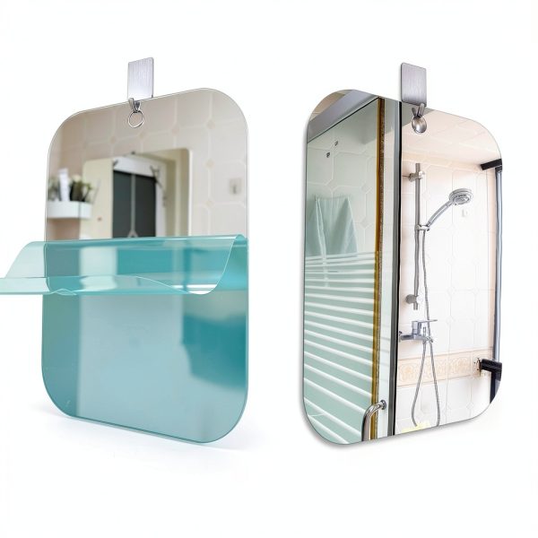 Shower Mirror JKNEIWA 10.6x8 Plexiglass Wall Mount for Shaving &-8