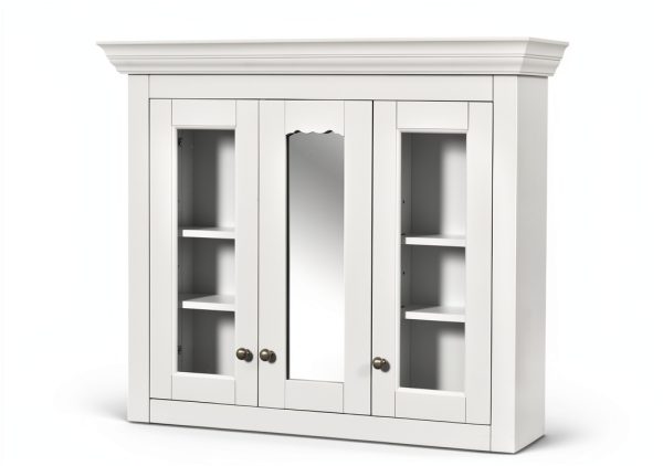 Bathroom Wall Cabinet Merax 35" White Mirror Medicine Cabinet-7