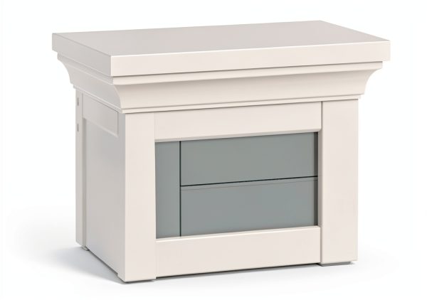 Bath Cabinet SimpliHome Avington 24" White with Shelf and Cubbies-5