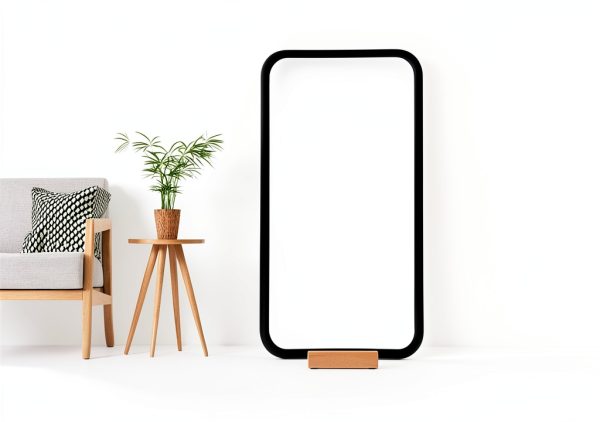 DOITOOL Mirror Stand Holder Heavy Duty Floor Stand 9.8 Inch Beige-1