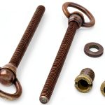Antique Brass Swing Cheval Mirror Mounting Bolt | 3-1/2" Long | Pack of 2 | Adjustable Mirror Mounting Hardware | Hinge Bolt for Swivel Mirror | Cabinet, Dresser, Vanity Hardware | MH1-SAB-0