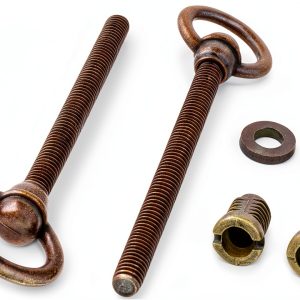 Antique Brass Swing Cheval Mirror Mounting Bolt | 3-1/2" Long | Pack of 2 | Adjustable Mirror Mounting Hardware | Hinge Bolt for Swivel Mirror | Cabinet, Dresser, Vanity Hardware | MH1-SAB-0