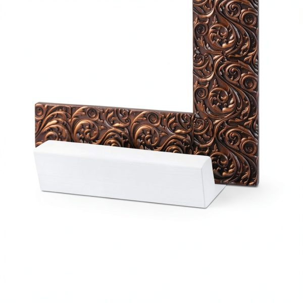 Wood Floor Mirror Stand Gadpiparty 25cm Anti Slip Base White-4