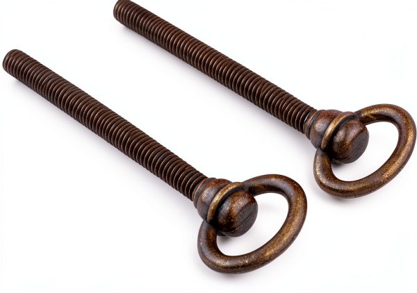Antique Brass Swing Cheval Mirror Mounting Bolt | 3-1/2" Long | Pack of 2 | Adjustable Mirror Mounting Hardware | Hinge Bolt for Swivel Mirror | Cabinet, Dresser, Vanity Hardware | MH1-SAB-1