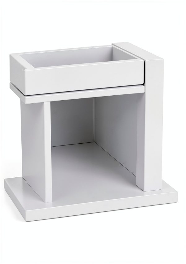 Bath Cabinet SimpliHome Avington 24" White with Shelf and Cubbies-6