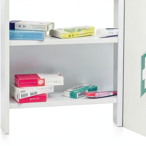 4 PCS White Medicine Cabinet Shelves Replacement,13 Inch Wooden Bathroom Cabinet Shelf,Medicine Cabinets Replacement Shelves for Living Room Bathroom Kitchen Wall Mounted Medicine Cabinet-4