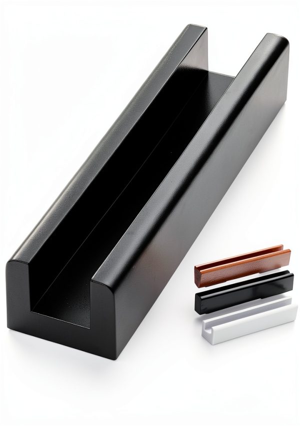 1 Pcs Wooden Floor Mirror Stand Anti Slip Base for Full Length Mirrors 9.8 x 2.3 x 1.5 Inches Stable Support Holder Bracket with Enlarged Non Slip Pads for Home Mirror Frames (Black)-0