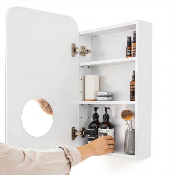 Sower and Seed White Small Medicine Cabinet Recessed Mount 16" x 24"-2