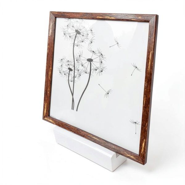 Wood Floor Mirror Stand Gadpiparty 25cm Anti Slip Base White-3